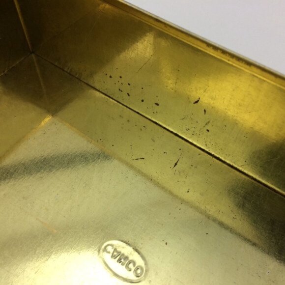 Schrafft's Vintage Tin Candy Box Canco Persian Lithograph Motif Hinged Lid - Picture 12 of 16